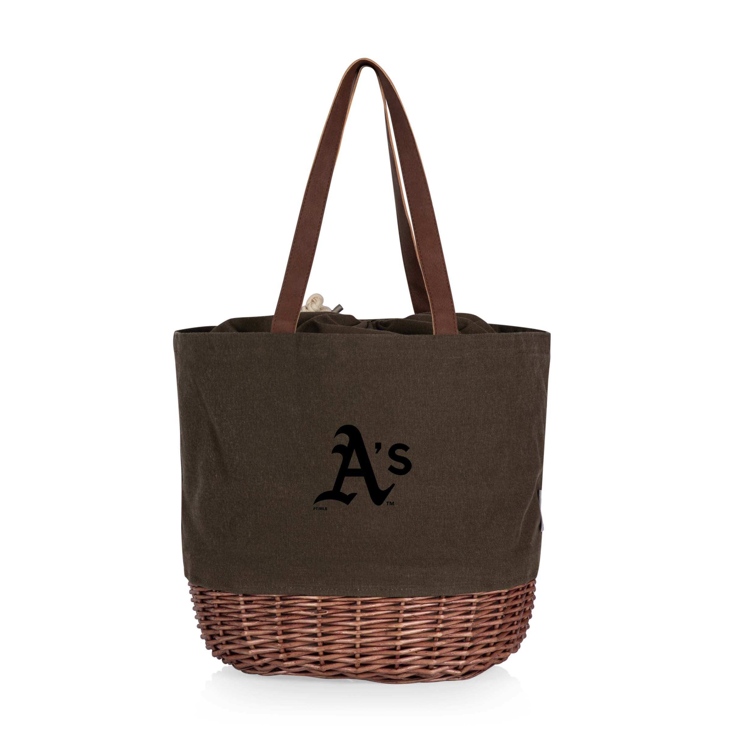 Oakland Athletics - Coronado Canvas and Willow Basket Tote