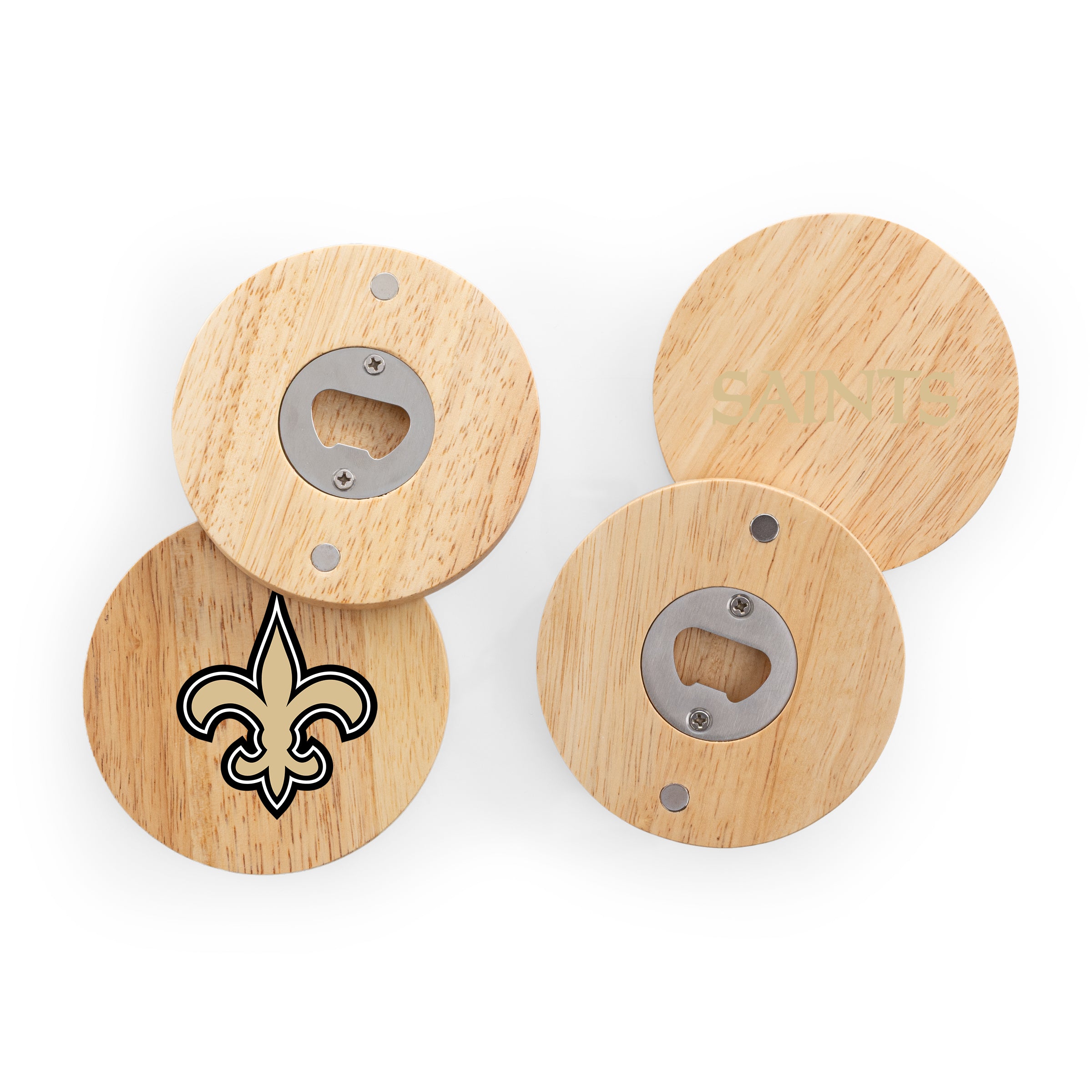 New Orleans Saints - Coasters with Bottle Openers Set of 4