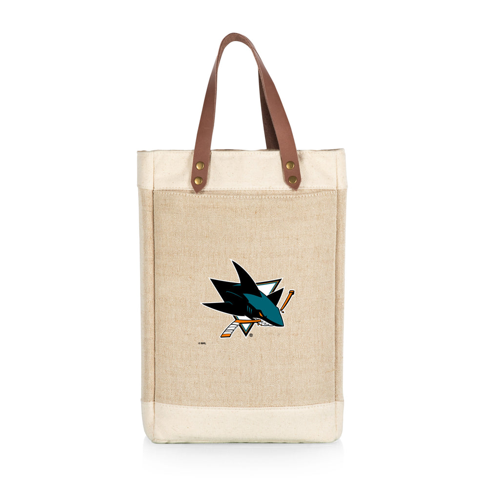 San Jose Sharks - Pinot Jute 2 Bottle Insulated Wine Bag