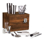 Detroit Tigers - Madison Acacia Tabletop Bar Set