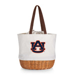 Auburn Tigers - Coronado Canvas and Willow Basket Tote