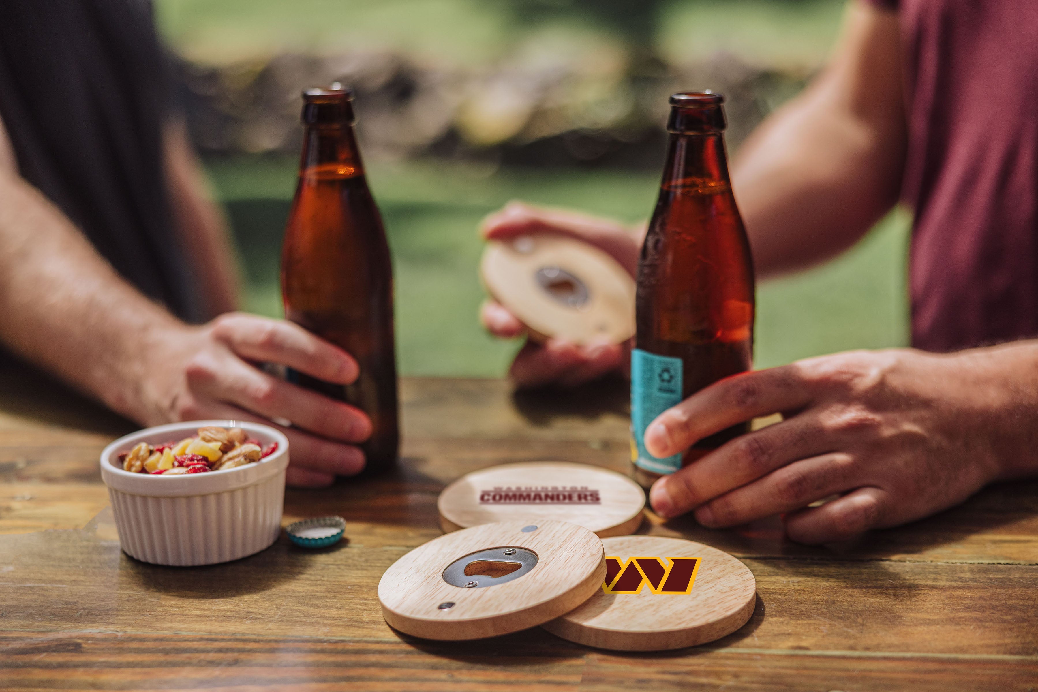 Washington Commanders - Coasters with Bottle Openers Set of 4
