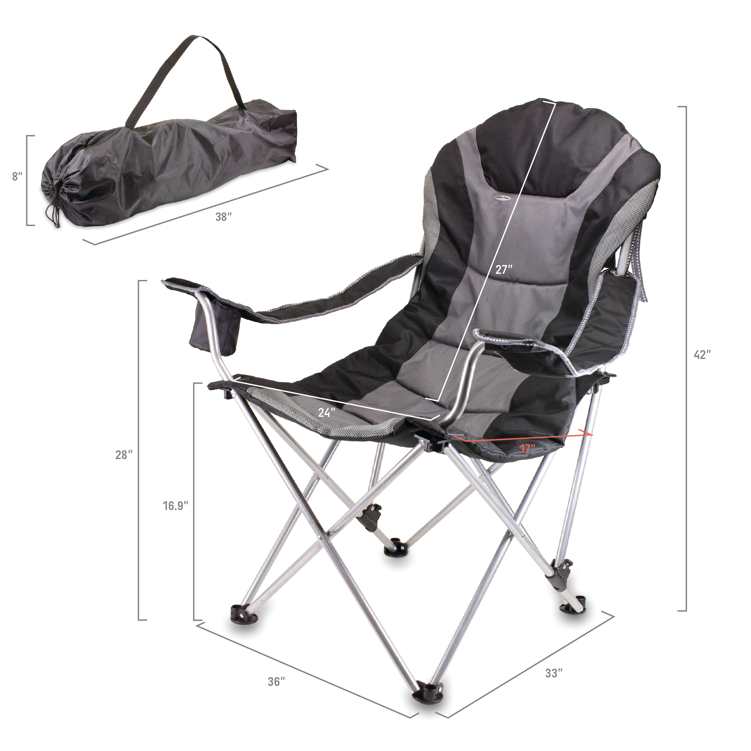 Wingate University Bulldogs - Reclining Camp Chair