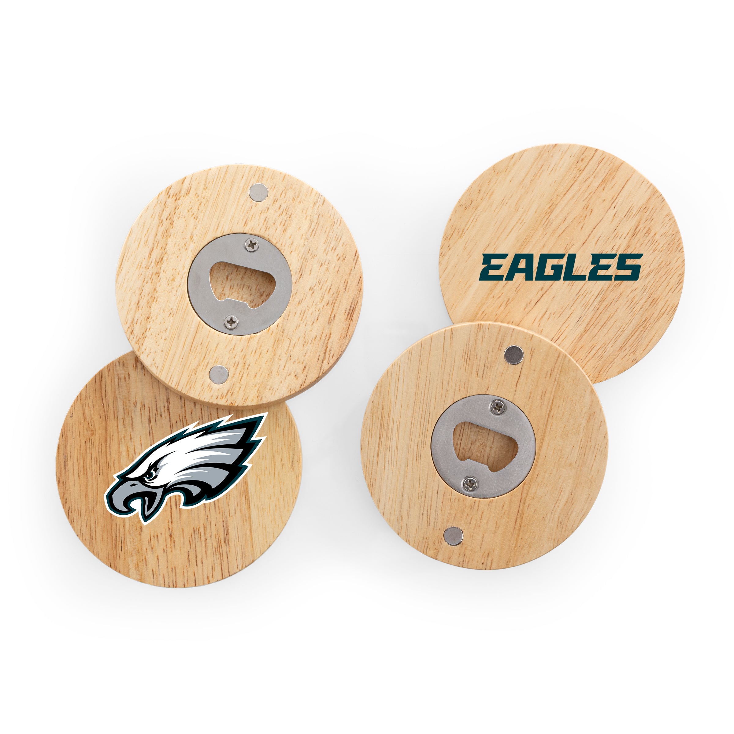 Philadelphia Eagles - Coasters with Bottle Openers Set of 4