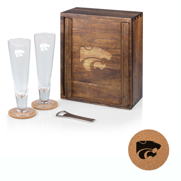 Kansas State Wildcats - Pilsner Beer Glass Gift Set