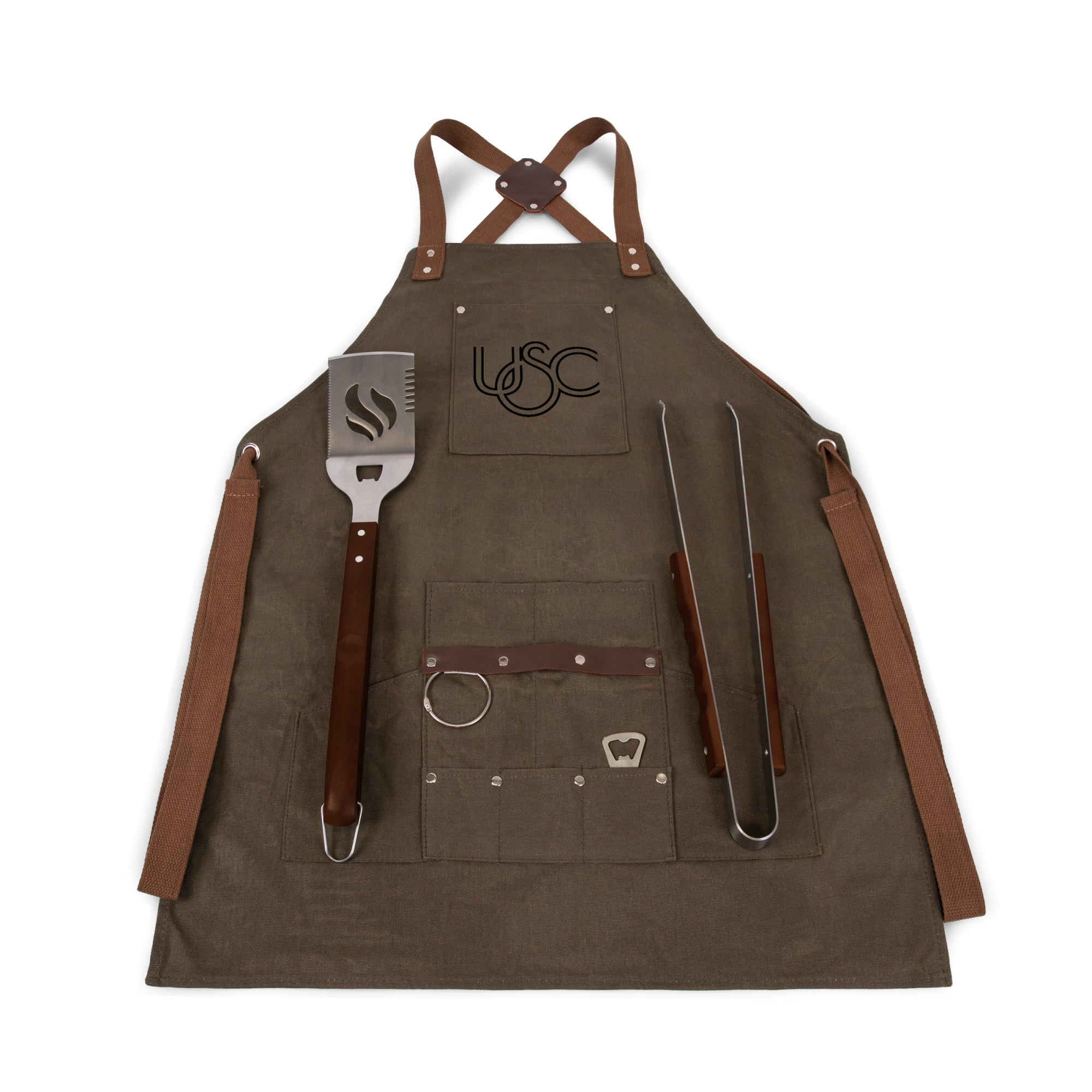 USC Trojans - BBQ Apron with Tools & Bottle Opener