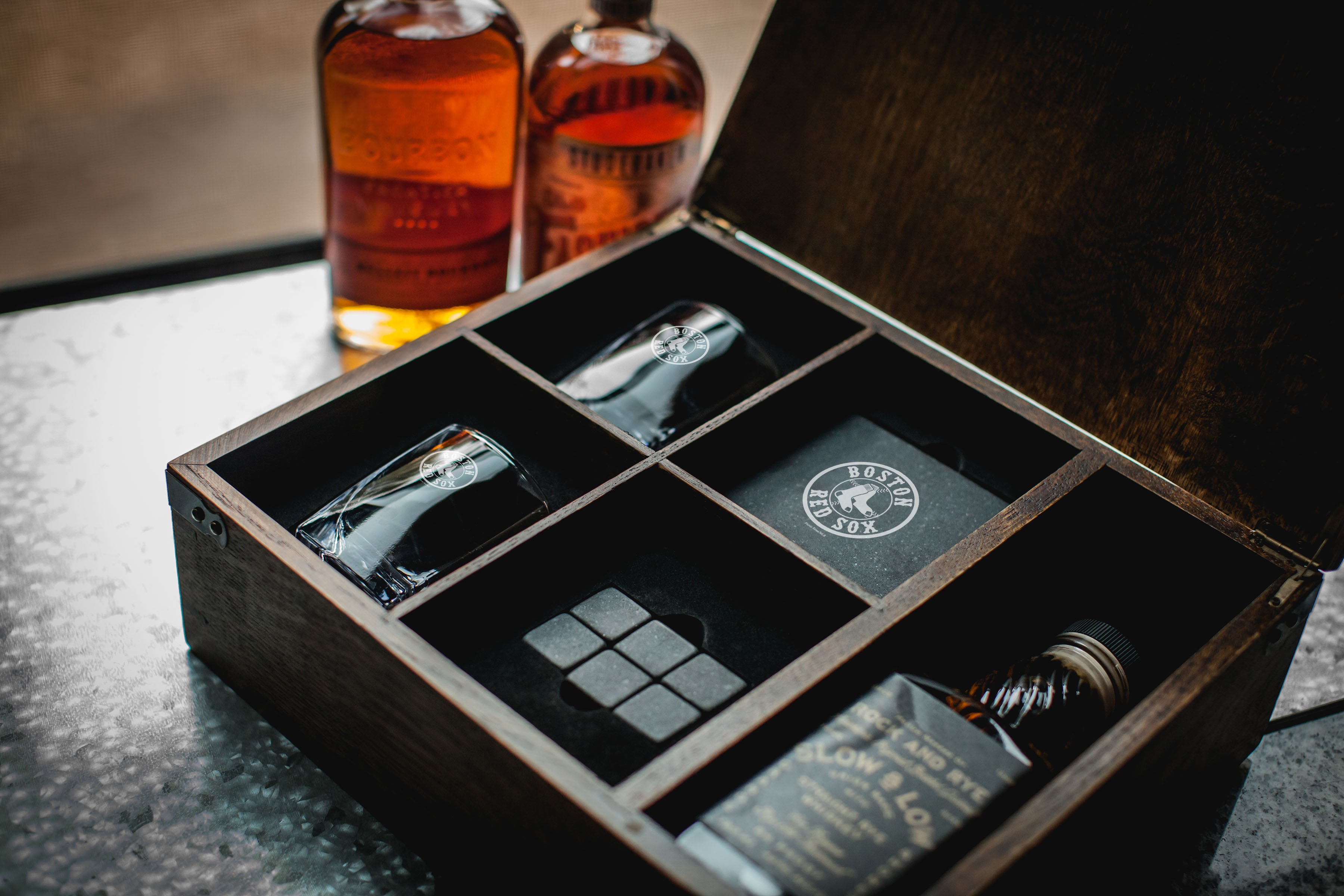 Boston Red Sox - Whiskey Box Gift Set