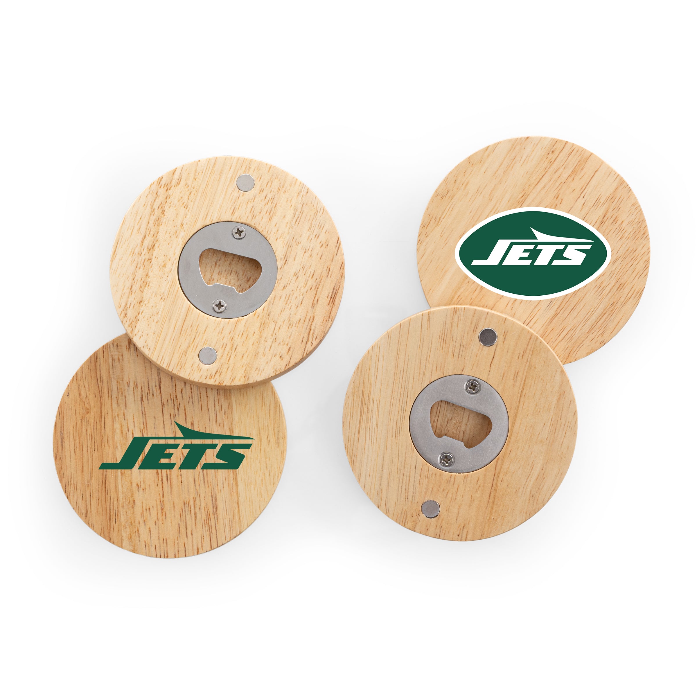 New York Jets - Coasters with Bottle Openers Set of 4