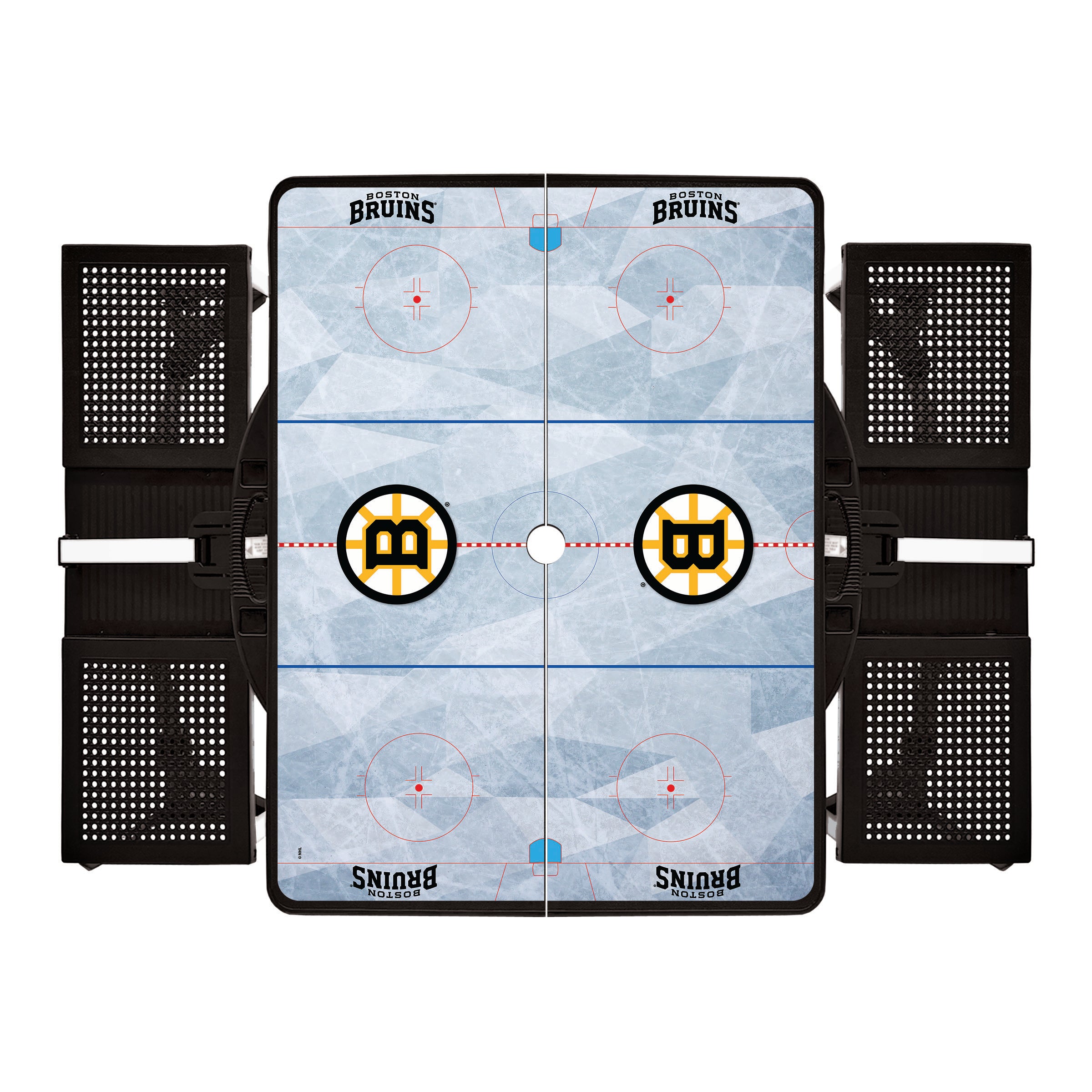 Boston Bruins Hockey Rink - Picnic Table Portable Folding Table with Seats