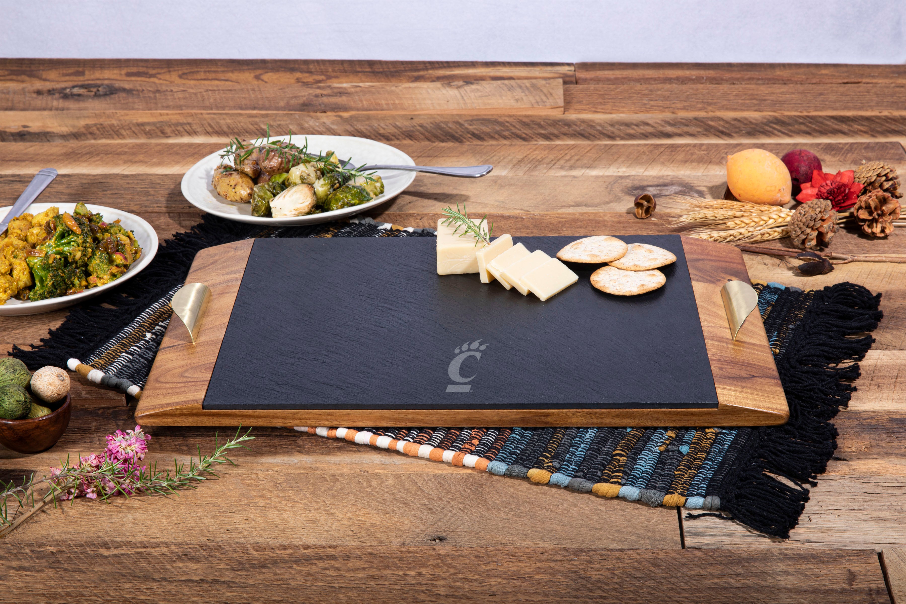 Cincinnati Bearcats - Covina Acacia and Slate Serving Tray