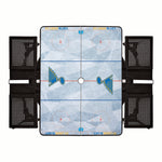 St Louis Blues - Picnic Table Portable Folding Table with Seats
