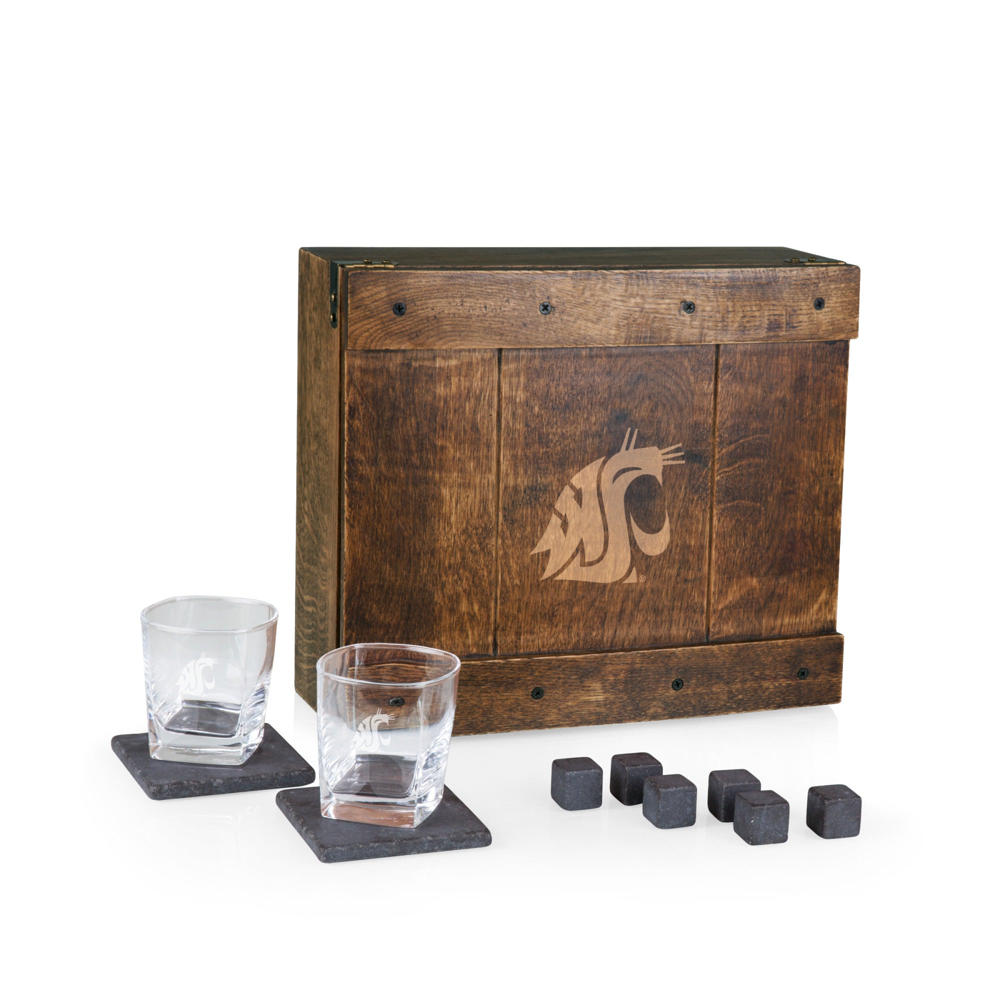 Washington State Cougars - Whiskey Box Gift Set