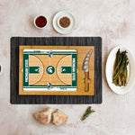 Michigan State Spartans Basketball Court - Icon Glass Top Cutting Board & Knife Set