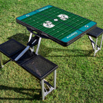Miami Dolphins Football Field - Picnic Table Portable Folding Table with Seats