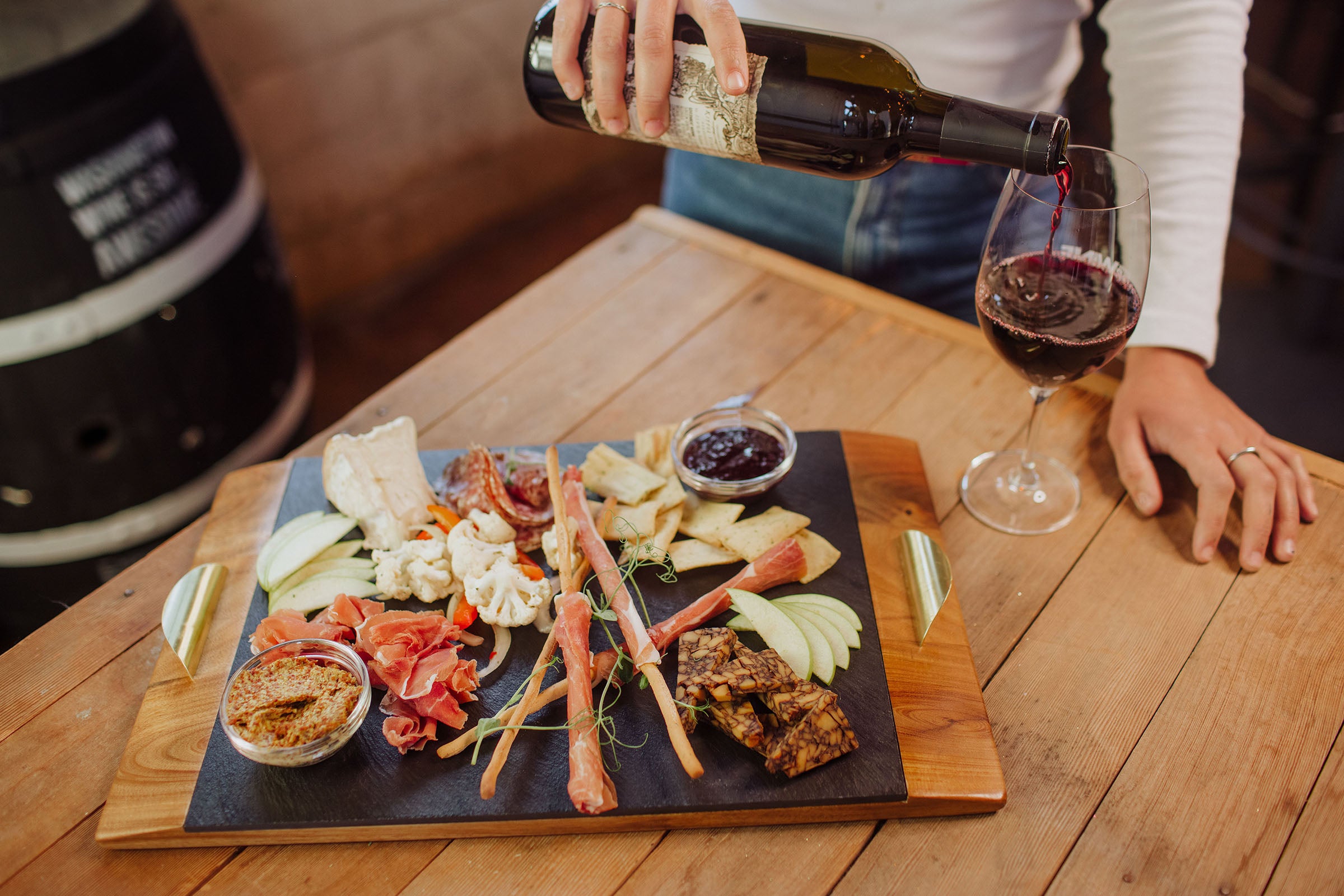 Beauty & the Beast - Covina Acacia and Slate Serving Tray