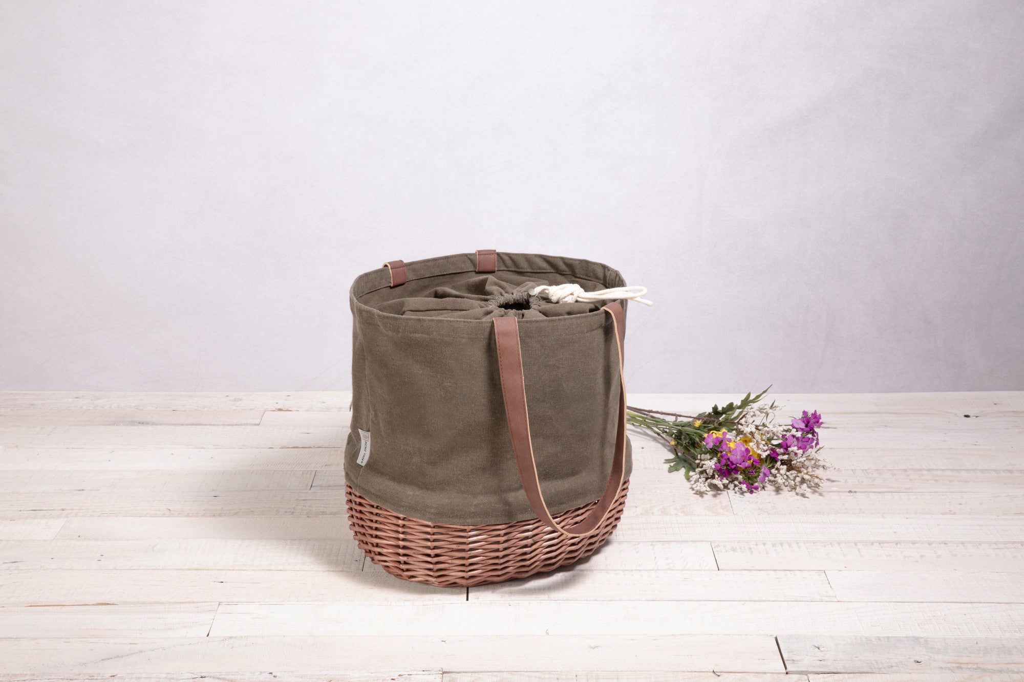 Seattle Kraken - Coronado Canvas and Willow Basket Tote