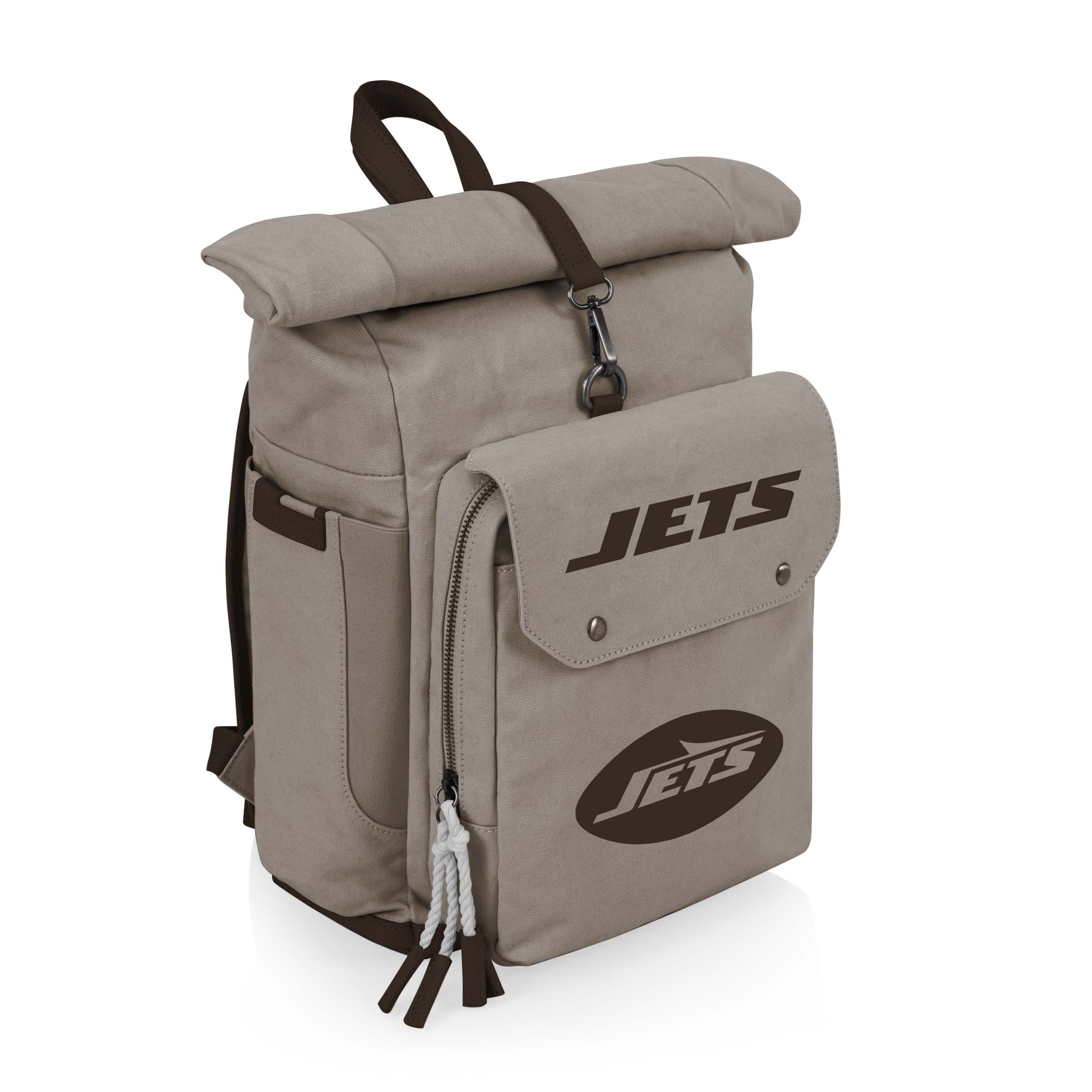 New York Jets - Carmel Roll Top Picnic Backpack Cooler