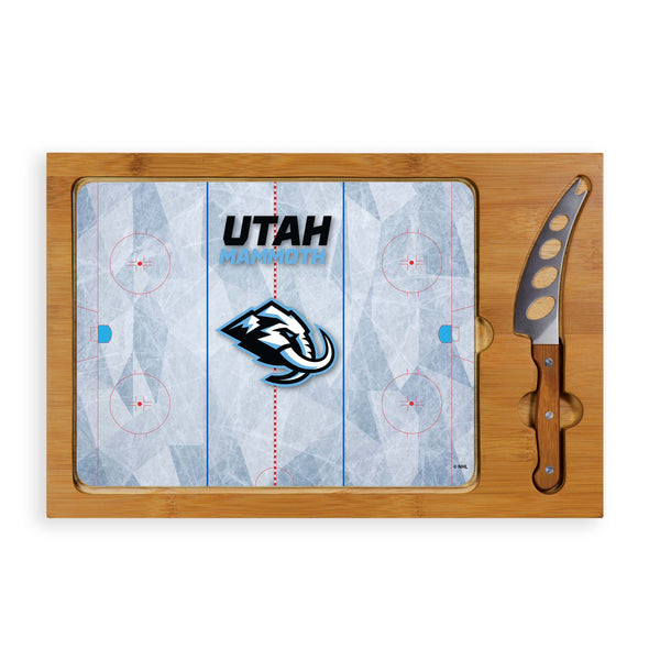 Utah Mammoth - Icon Glass Top Cutting Board & Knife Set