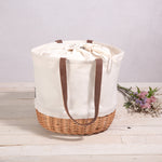 Wingate University Bulldogs - Coronado Canvas and Willow Basket Tote