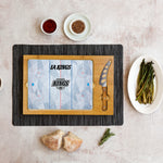 Los Angeles Kings Hockey Rink - Icon Glass Top Cutting Board & Knife Set