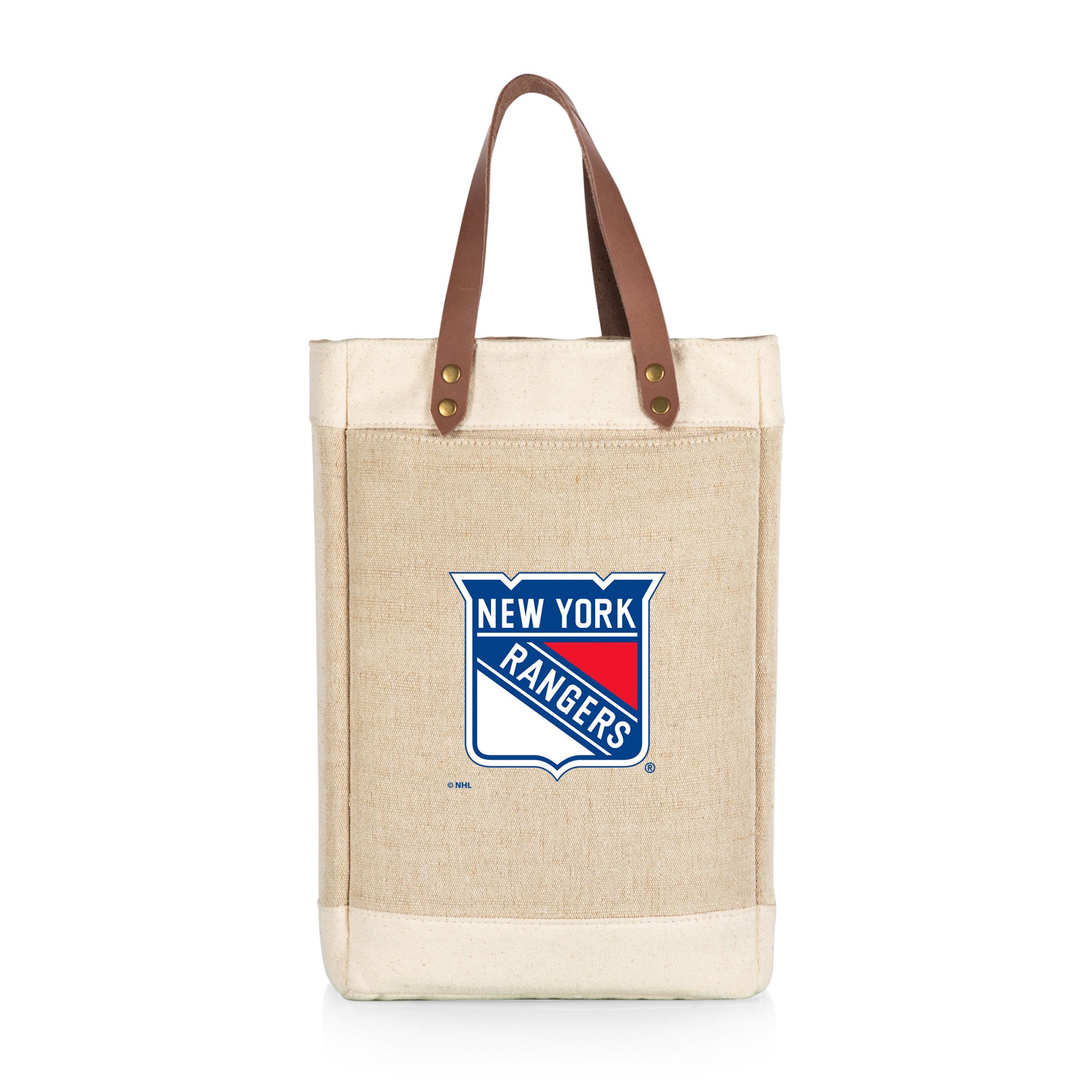 New York Rangers - Pinot Jute 2 Bottle Insulated Wine Bag