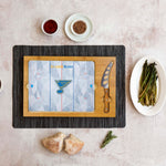 St Louis Blues Hockey Rink - Icon Glass Top Cutting Board & Knife Set