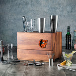 Baltimore Orioles - Madison Acacia Tabletop Bar Set