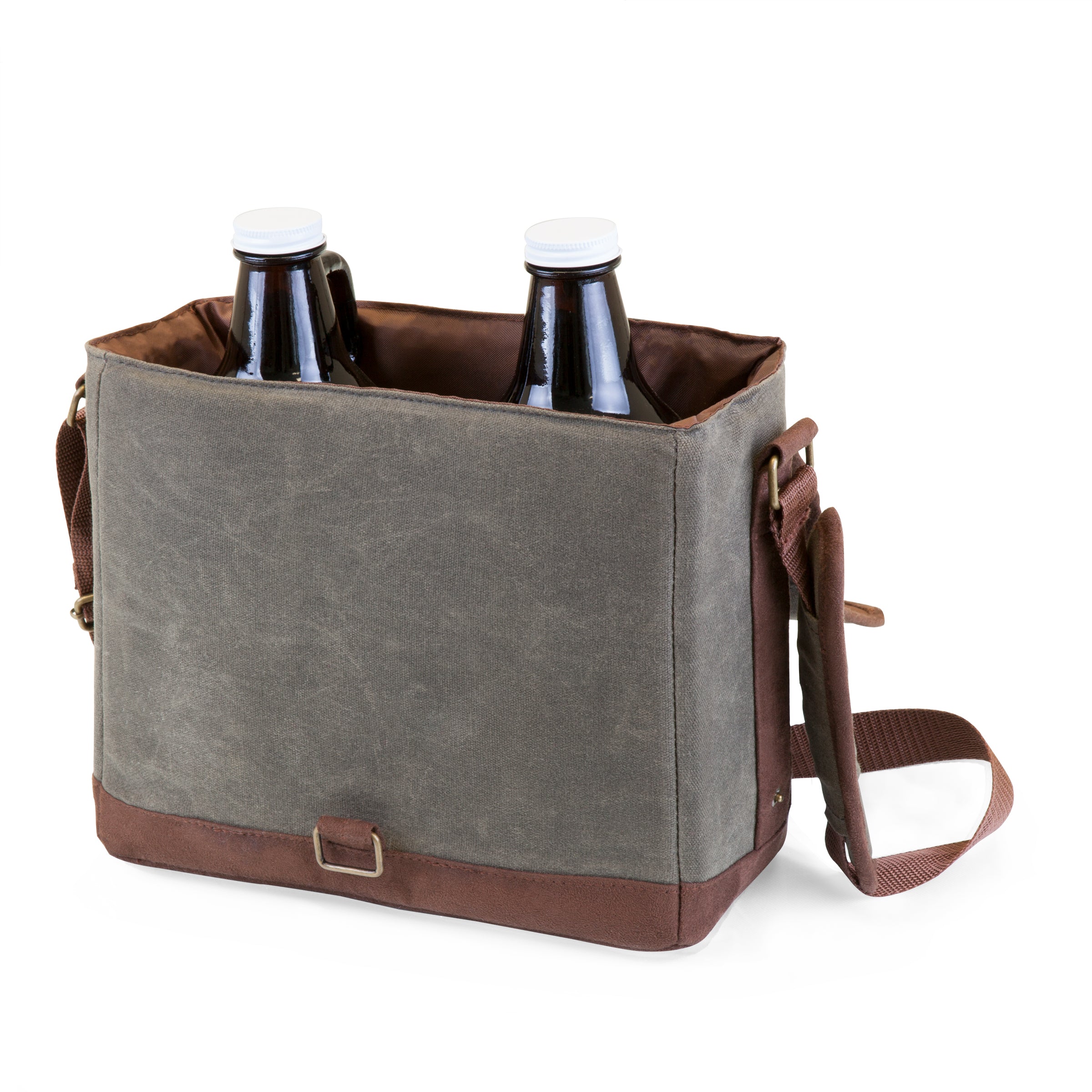 Insulated Double Growler Tote with 64 oz. Glass Growlers