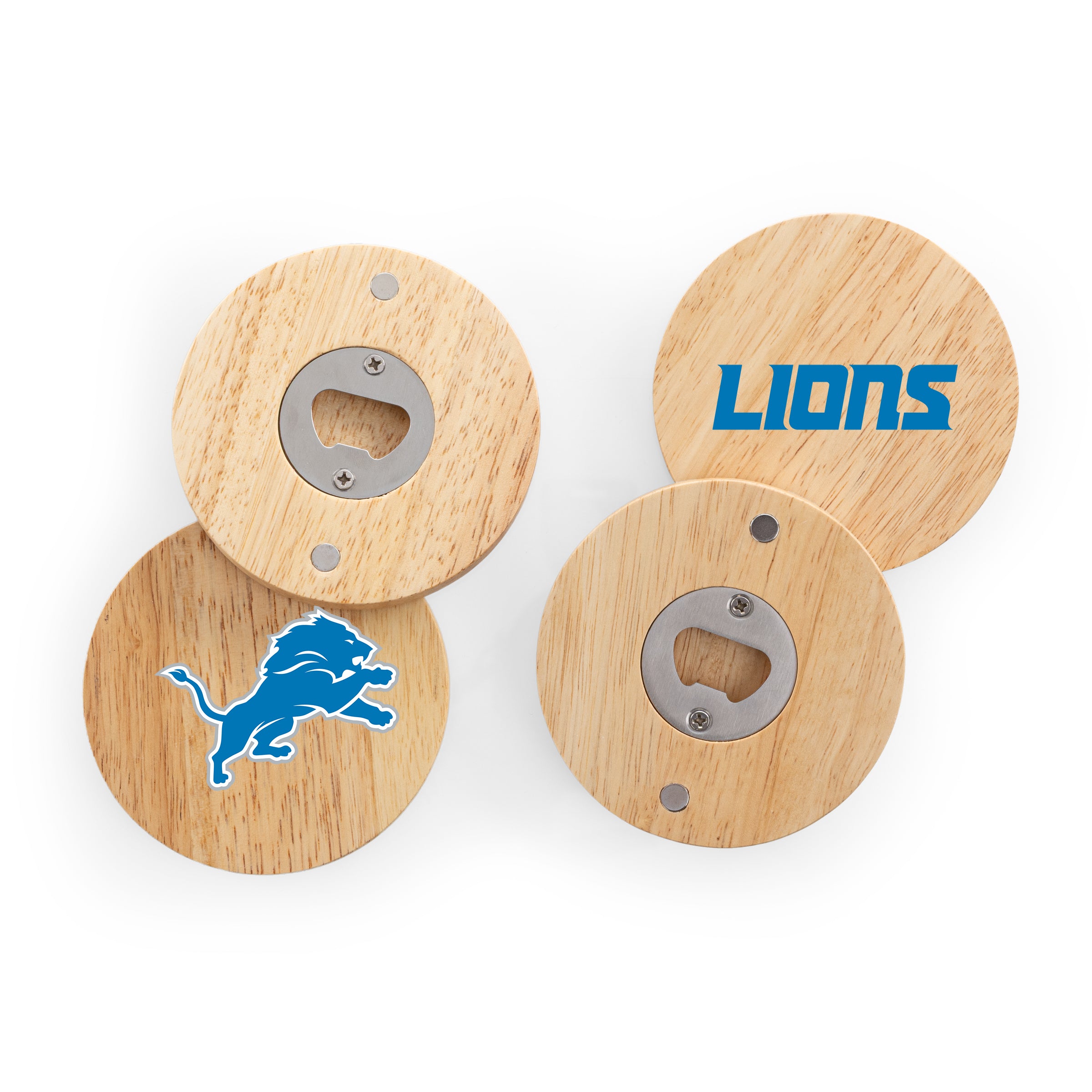 Detroit Lions - Coasters with Bottle Openers Set of 4