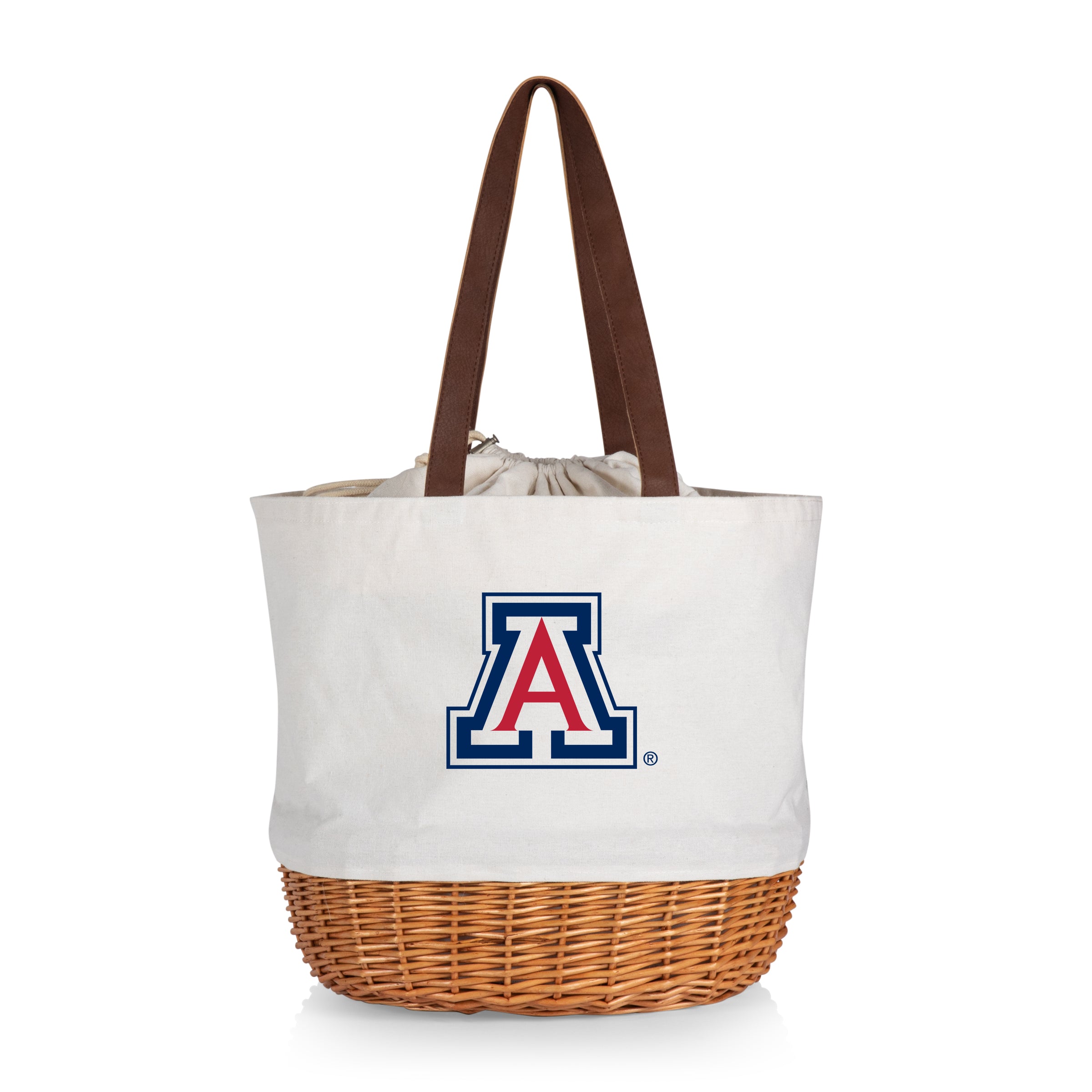 Arizona Wildcats - Coronado Canvas and Willow Basket Tote