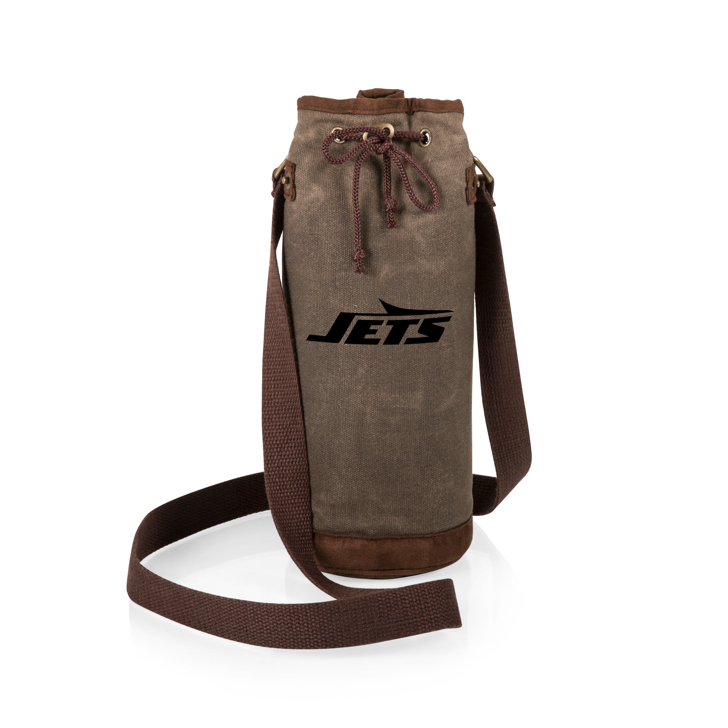 New York Jets - Waxed Canvas Wine Tote