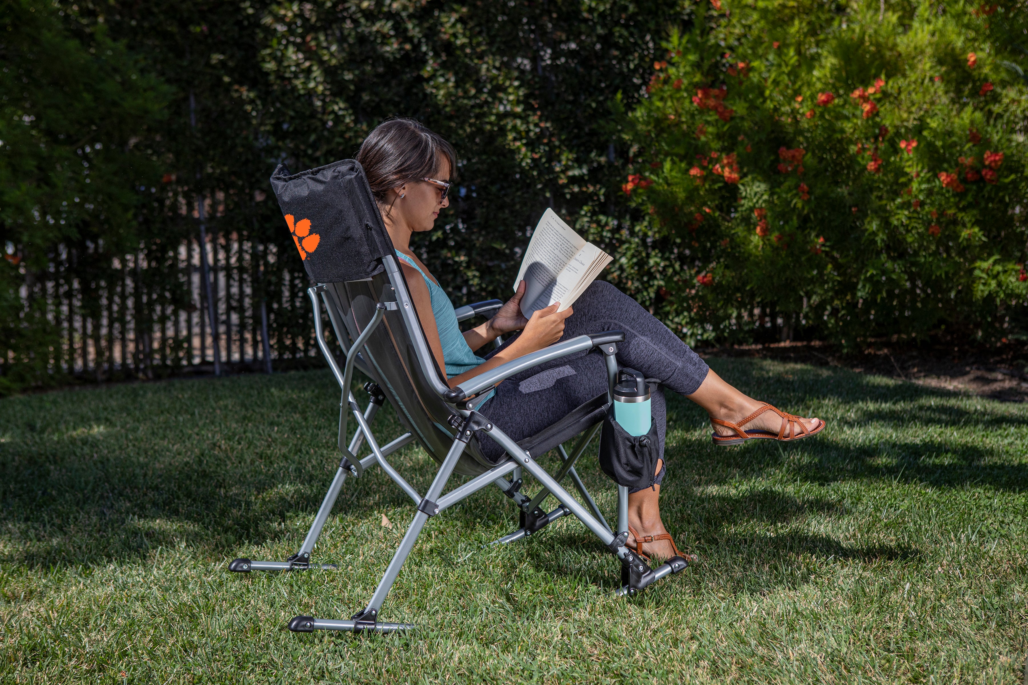 Clemson Tigers - Outdoor Rocking Camp Chair