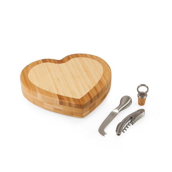Heart Cheese Cutting Board & Tools Set