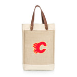 Calgary Flames - Pinot Jute 2 Bottle Insulated Wine Bag