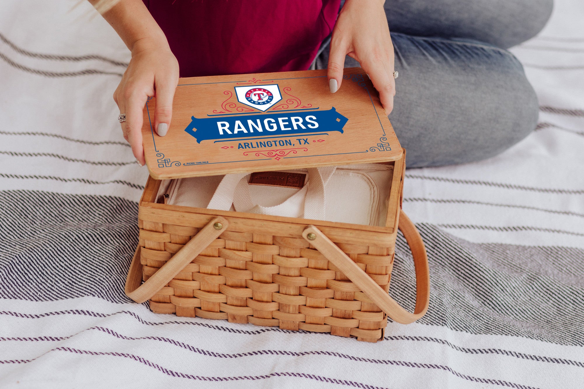 Texas Rangers - Poppy Personal Picnic Basket