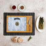 Boston Bruins Hockey Rink - Icon Glass Top Cutting Board & Knife Set