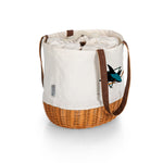 San Jose Sharks - Coronado Canvas and Willow Basket Tote