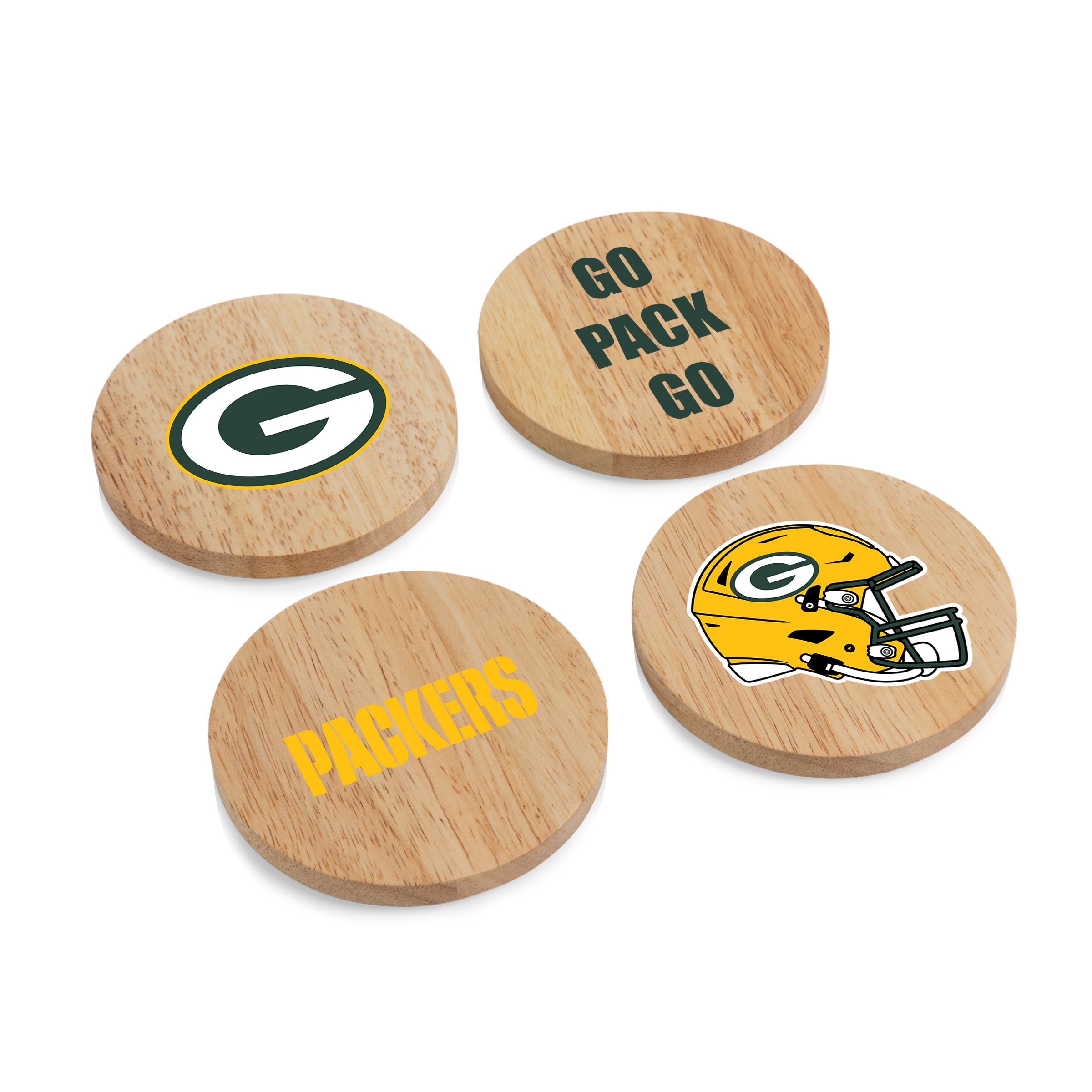 Green Bay Packers - Coasters with Bottle Openers Set of 4