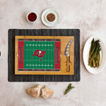 Tampa Bay Buccaneers Football Field - Icon Glass Top Cutting Board & Knife Set