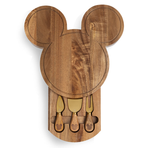 Mickey Mouse - Mickey Mouse Head Shaped Acacia Cheese Board with Tools