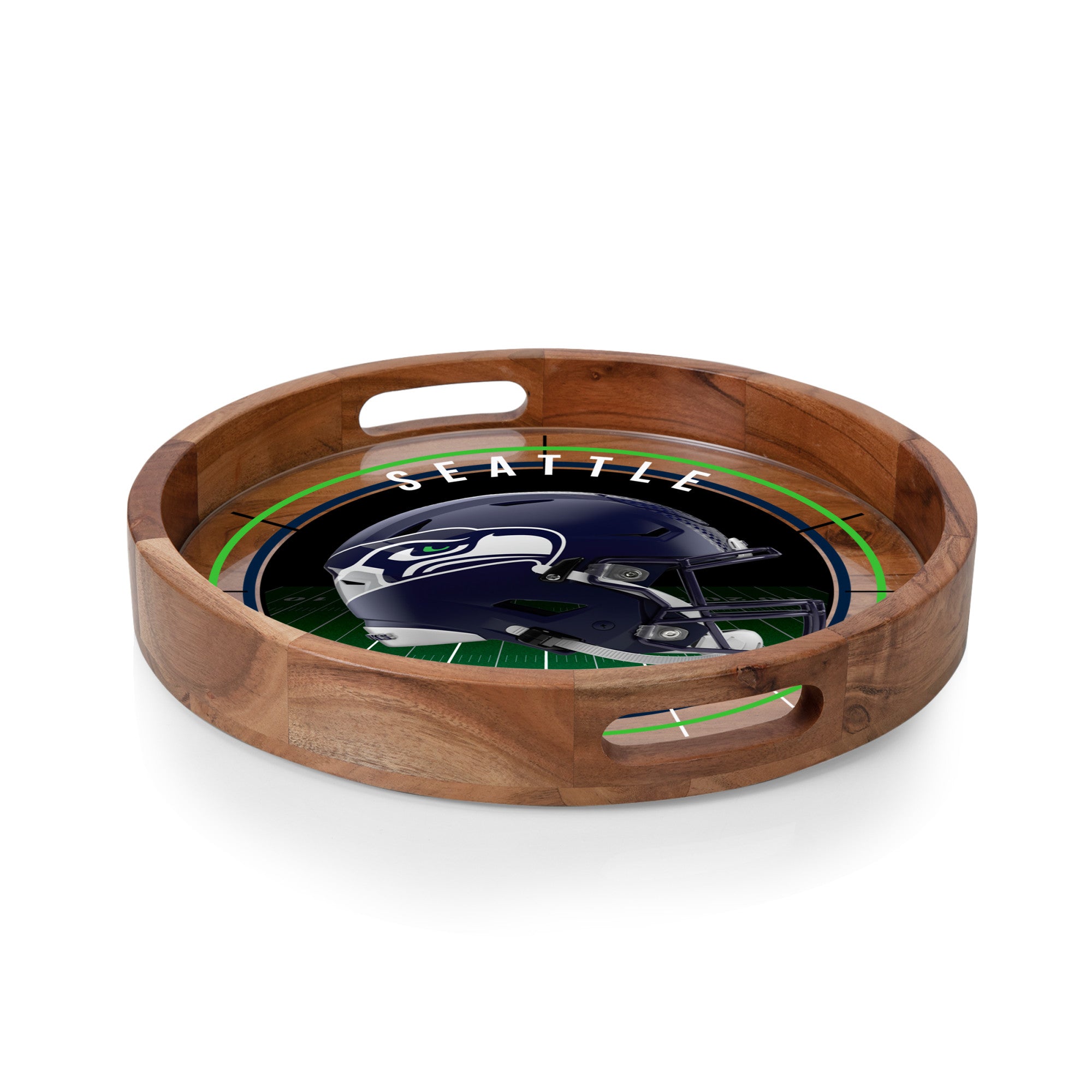 Seattle Seahawks - Barista Serving Tray with Glass Insert