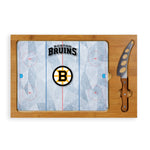 Boston Bruins Hockey Rink - Icon Glass Top Cutting Board & Knife Set