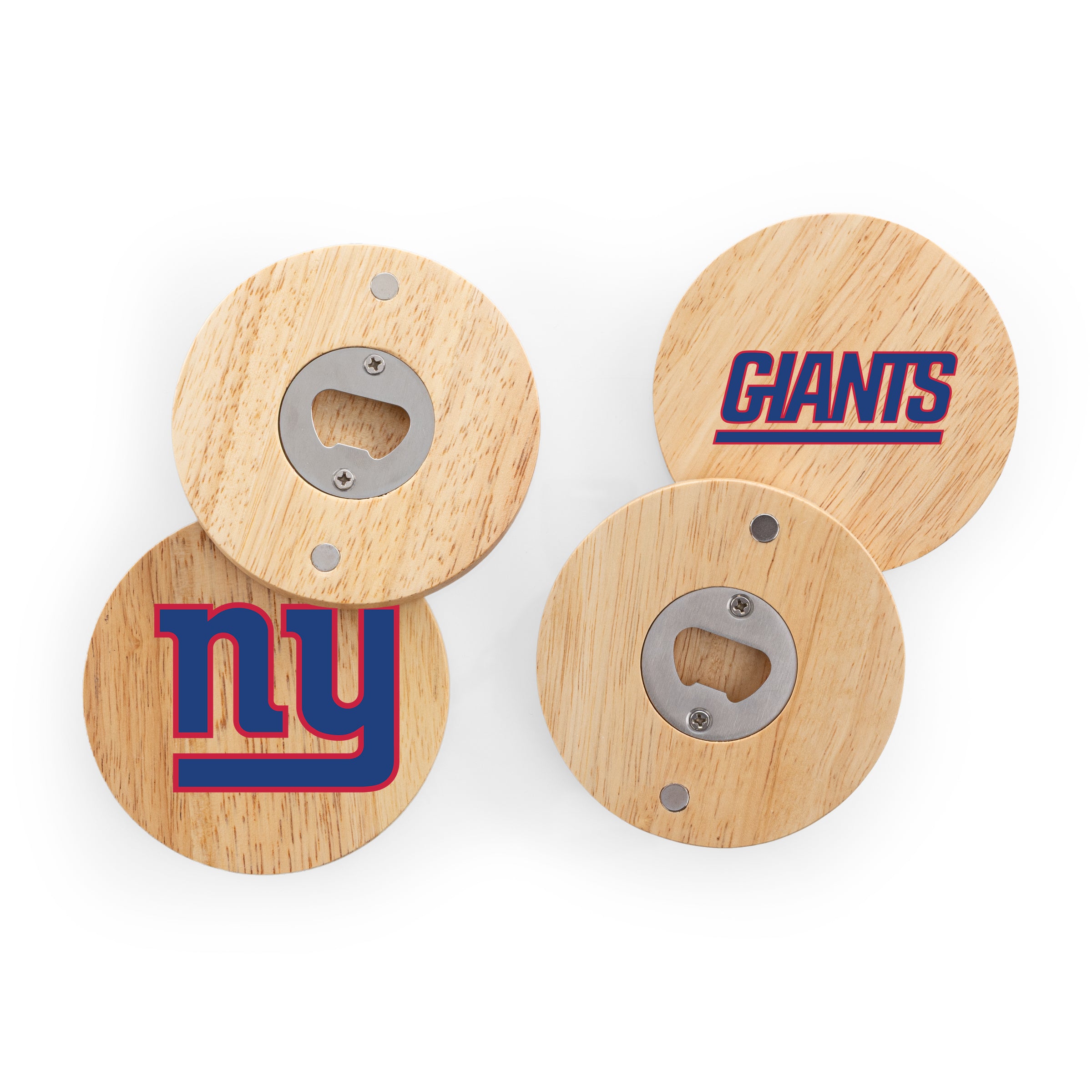 New York Giants - Coasters with Bottle Openers Set of 4