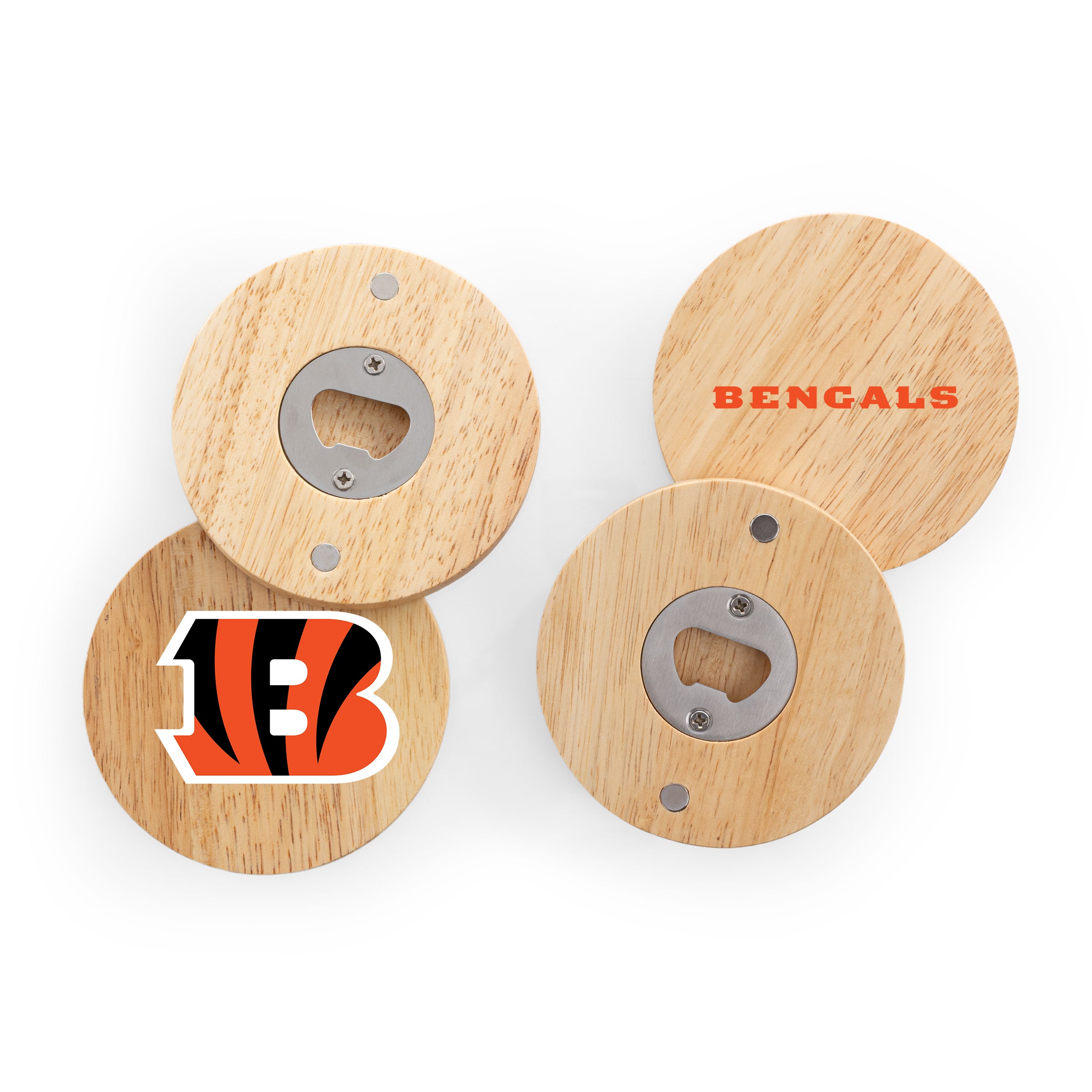 Cincinnati Bengals - Coasters with Bottle Openers Set of 4