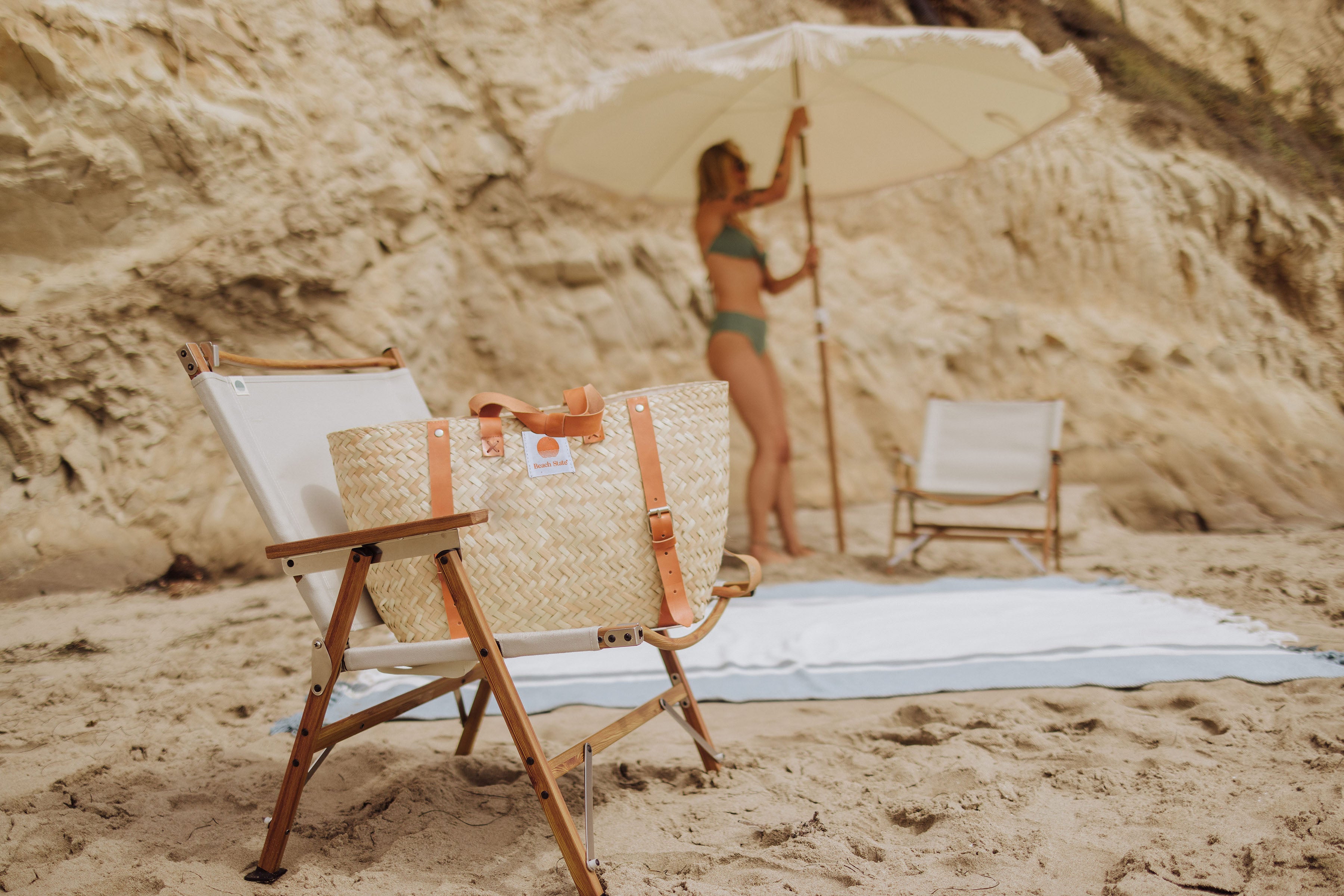 Hermosa Woven Beach Cooler Bag