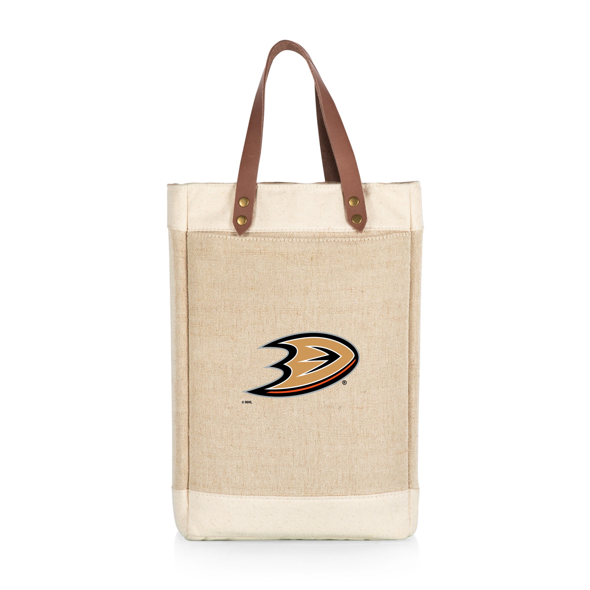 Anaheim Ducks - Pinot Jute 2 Bottle Insulated Wine Bag