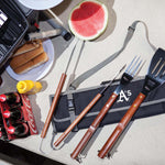 Oakland Athletics - 3-Piece BBQ Tote & Grill Set