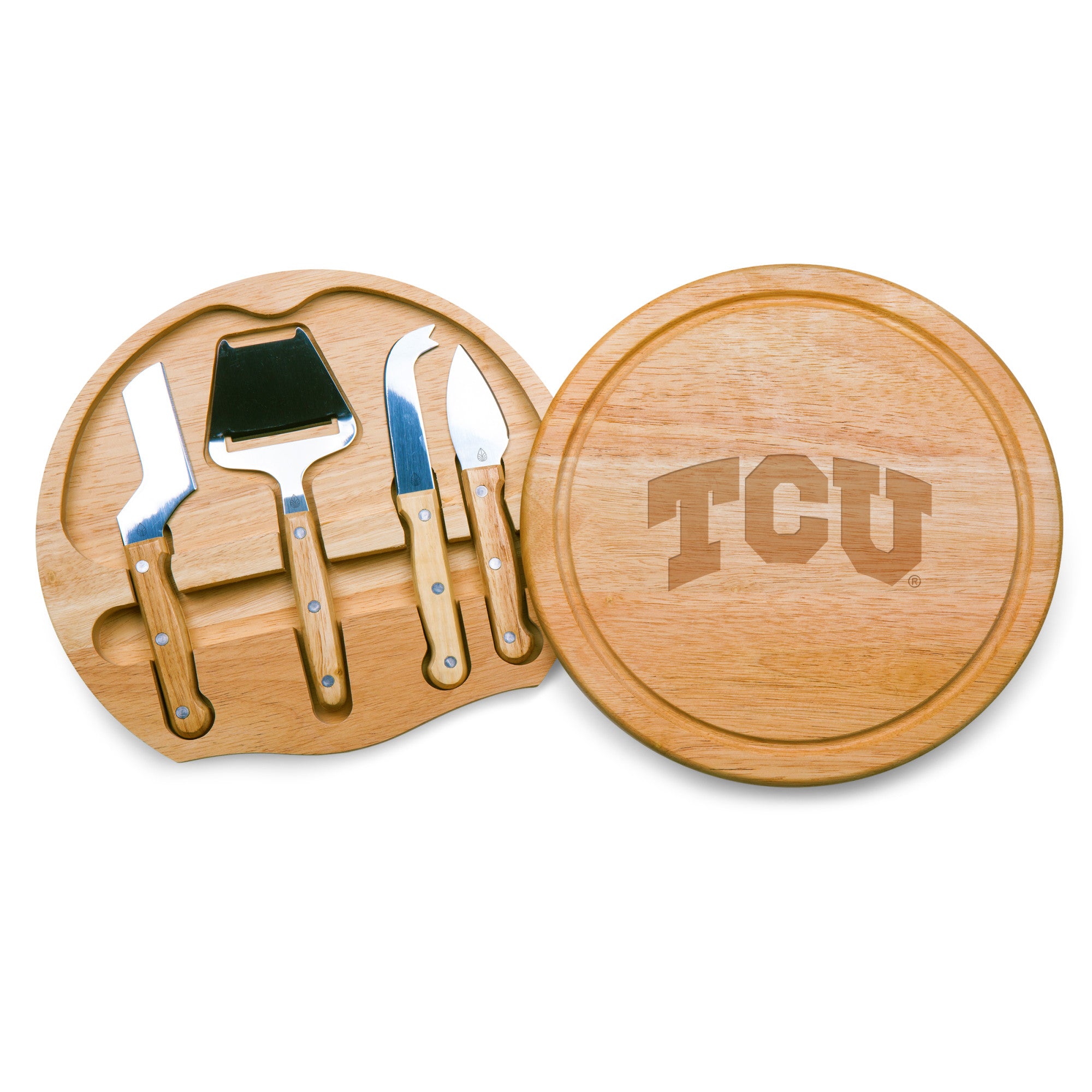 TCU Horned Frogs - Circo Cheese Cutting Board & Tools Set