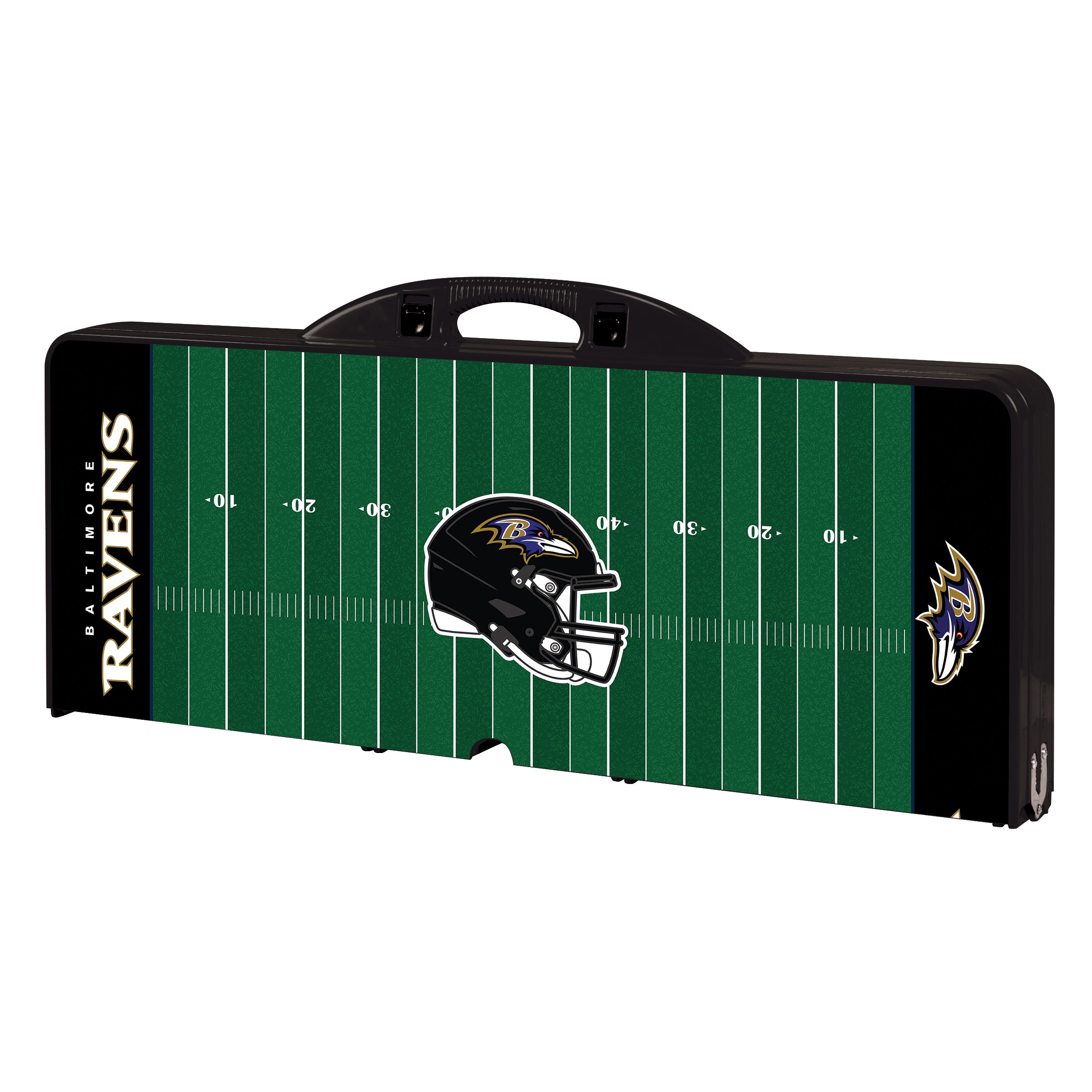 Baltimore Ravens Football Field - Picnic Table Portable Folding Table with Seats