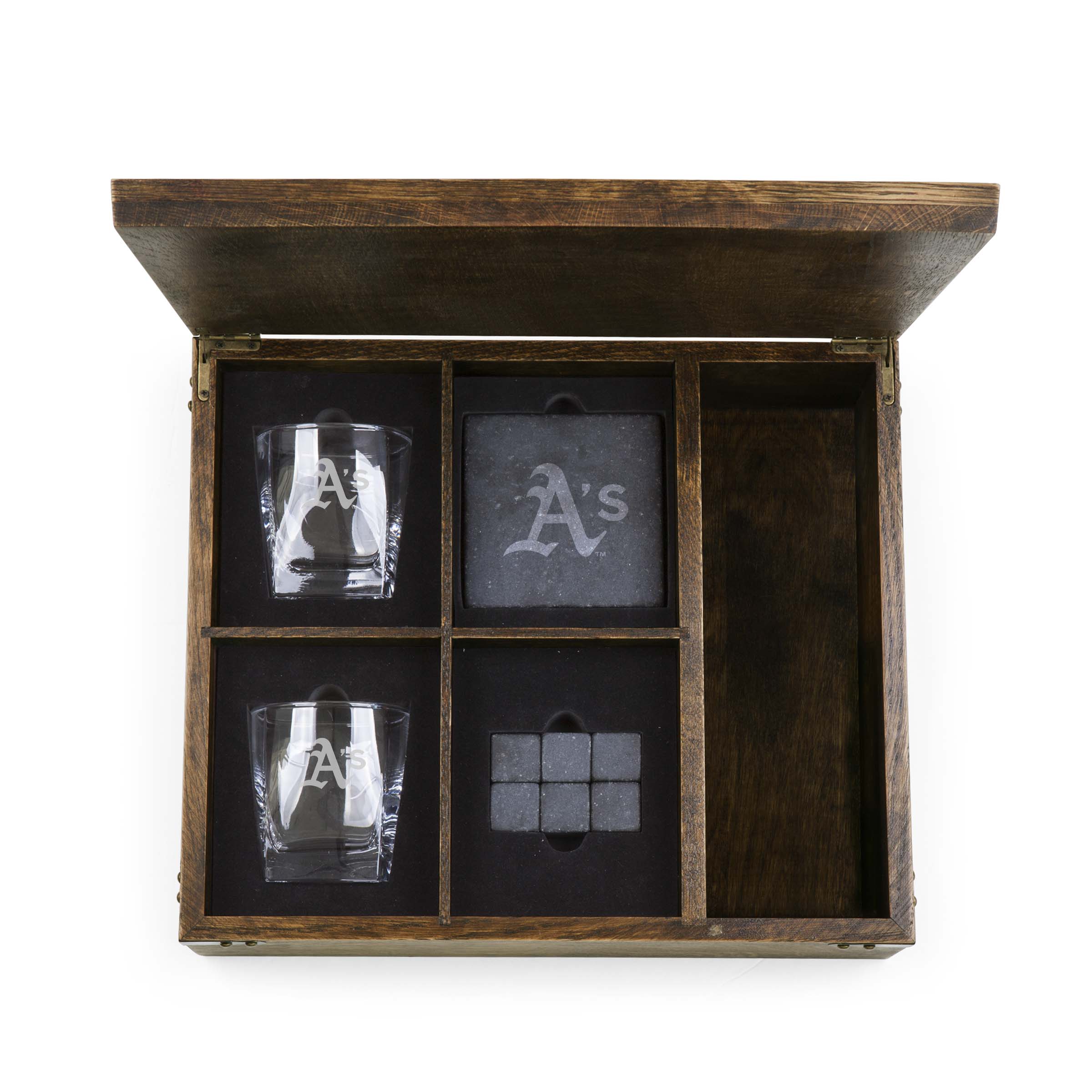 Oakland Athletics - Whiskey Box Gift Set